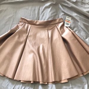 Gold pleated skirt